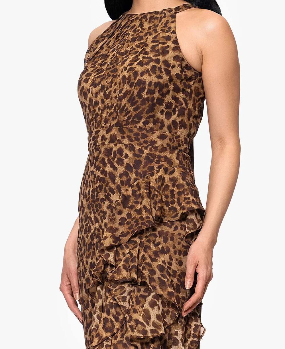 NEW Betsy & Adam Women's 10 Andie Halter Neck Ruffle Dress • Reg Price $239 - Picture 5 of 5